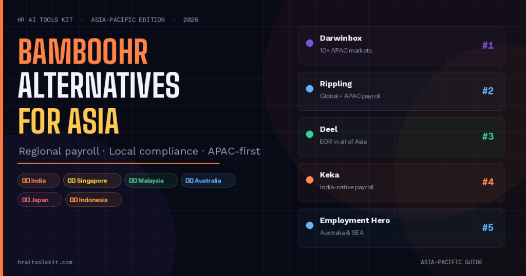 Best BambooHR Alternatives for Asia in 2026 (Regionally Tested)