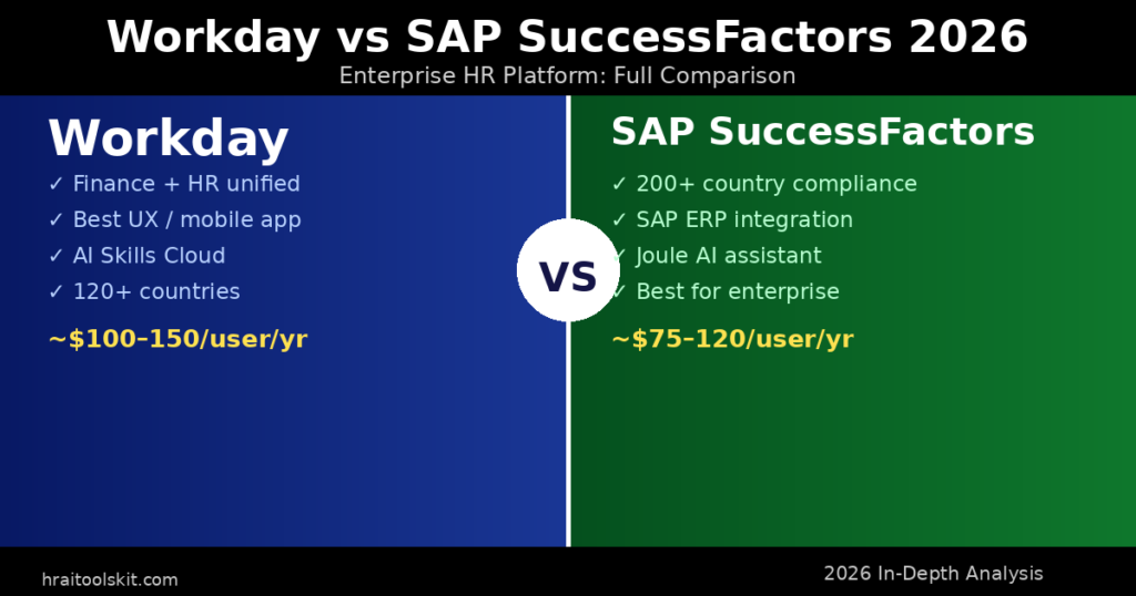 Workday vs SAP SuccessFactors 2026: Which Enterprise HR Platform Is Right for You?